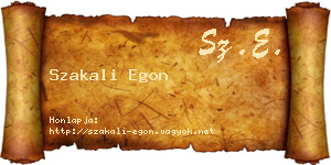 Szakali Egon névjegykártya